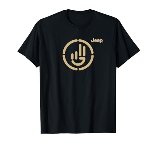 Jeep Wave Classic Fit T-Shirt - Black, Adult Short Sleeve, Polyester & Cotton Blend