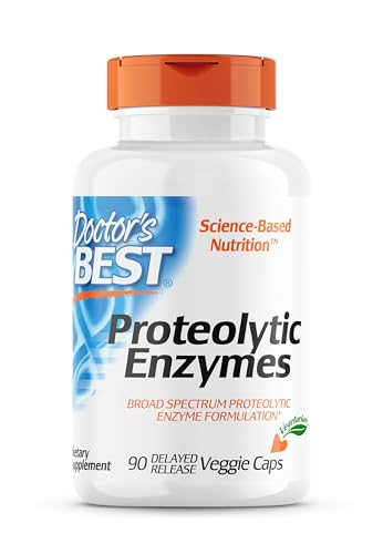 Doctor's Best Proteolytic enzymes, Digestion, Muscle, Joint, Non-GMO, Gluten Free, Vegetarian, 90 Veggie Caps