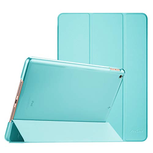 ProCase for iPad 10.2 Case iPad 9th Generation 2021/ iPad 8th Generation 2020/ iPad 7th Generation 2019 Case, iPad Cover 9th Generation Slim Hard Back Smart Cover for 10.2 iPad Case -Aqua
