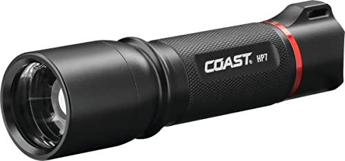 COAST HP7 730 Lumen Focusing LED Flashlight with SLIDE FOCUS and BEAM LOCK, Black