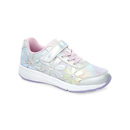 Stride rite Girls SR Lighted Glimmer Sneaker, Iridescent, 1.5 Little Kid