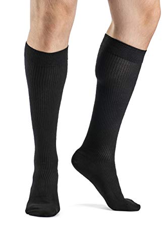 SIGVARIS Men's Casual Cotton 186 Calf High Compression Socks 15-20mmHg