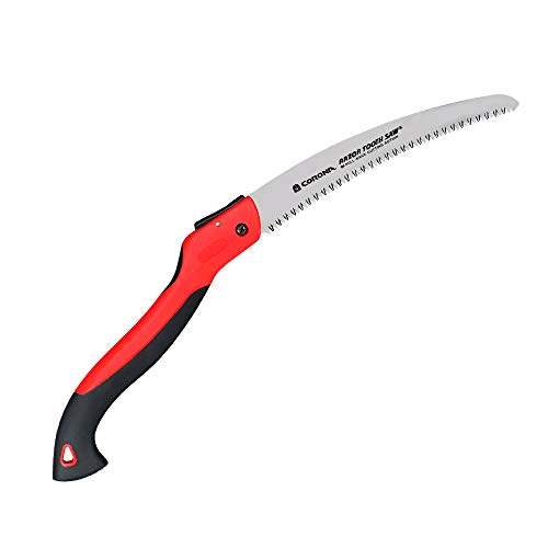 Corona Tools 10-Inch RazorTOOTH Folding Saw | Pruning Saw Designed for Single-Hand Use | Curved Blade Hand Saw | Cuts Branches Up to 6' in Diameter | RS 7265D