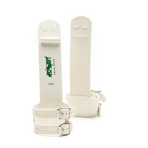 Reisport Women's Gymnastic Grips Uneven Double Buckle Bar Grips, No Slip Fit, X-Small, Women and Girls Gymnastics Training, Special Leather, Long Lasting, Safe Grip