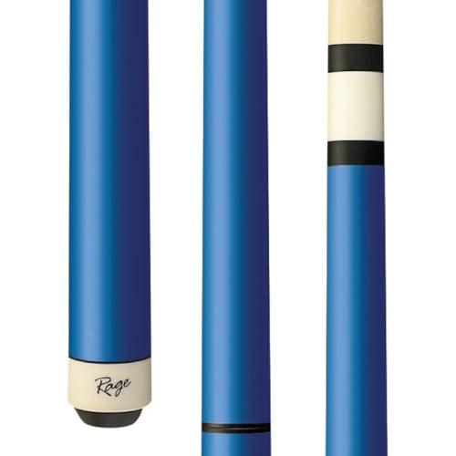 RAGE Heavy Hitter Jump Break Cue, 3 Piece Pool Stick, Blue, 25oz