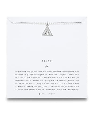 Bryan Anthonys Tribe Friendship Necklace, Silver Necklace for Women, Tepee Pendant, Adjustable Length