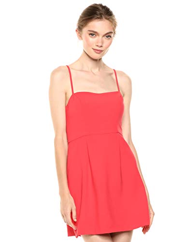French Connection Women's Whisper Light Dress, Fire Coral, 6