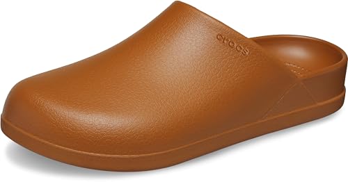 Crocs Unisex Dylan Mules Clogs-Shoes, Cognac, 4 US Men