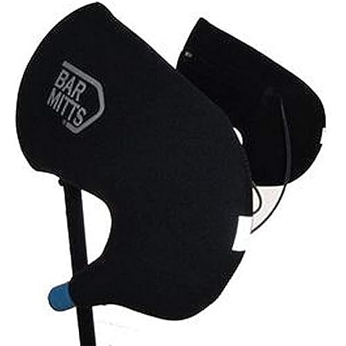 Bar Mitts Cold Weather Road Bicycle Handlebar Mittens fits Shimano Shifters with Externally Routed Shift Cables, Black, Large