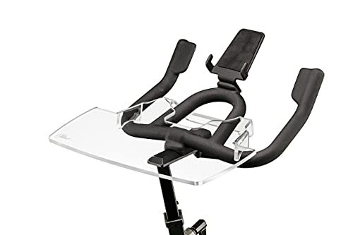TFD The Tray | Compatible with Schwinn IC4 and Bowflex C6 Bikes, Made in USA | Desk Tray - Premium Acrylic Holder for Laptop, Tablet, Phone, Books & More - The Ultimate Bike Accessorie