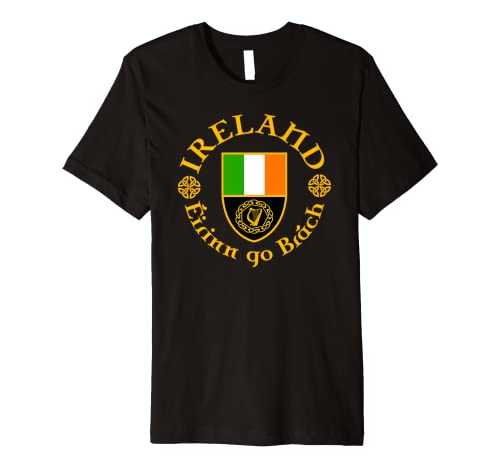 Ireland Éirinn go Brách (Ireland Forever) Celtic Harp Shield Premium T-Shirt