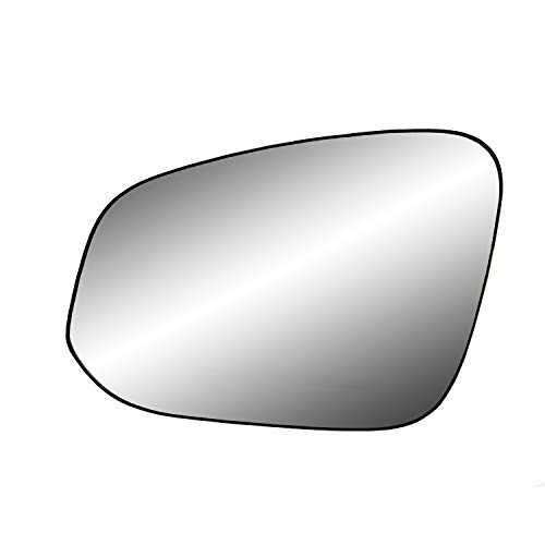 Driver Side Heated Mirror Glass w/backing plate, Toyota 4Runner, Tacoma, RAV4 (US & Japan Built), single lens, w/o Blind Spot Detection System, w/o spot mirror, 6' x 7 7/8' x 8 7/8'