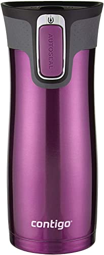 Contigo AUTOSEAL West Loop Stainless Steel Travel Mug, 16 oz, Radiant Orchid