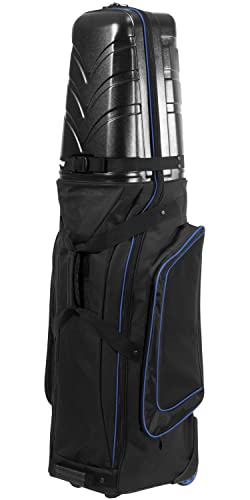 Bag Boy T-10 Hard Shell Top Golf Travel Cover for Airlines, Foam Padding, Lockable Full Wrap-Around Zipper, In-Line Skate Wheels