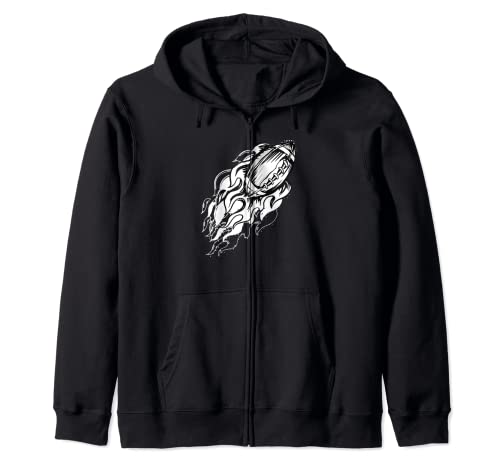 Vintage Kicking College Passback Training American Football Zip Hoodie