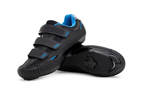 Tommaso Women's SPD Indoor Cycling Shoes Pista 100 Cycling Shoes for Echelon Bikes, with Pre-Installed SPD Clips - Bike Shoes for Women, Cycling Shoes Women, Indoor Spin Shoes - Cycling Bike Blue 43
