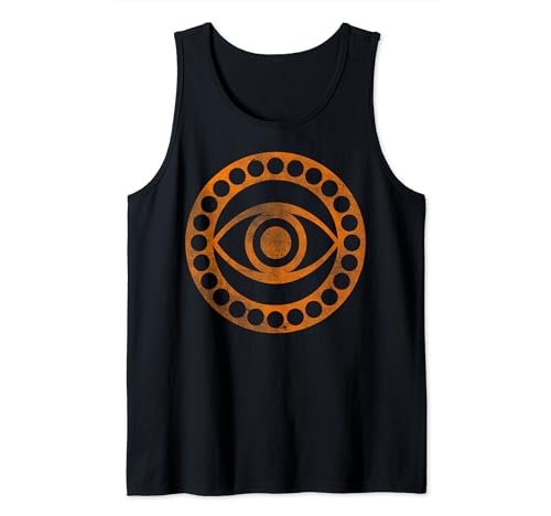 Marvel Doctor Strange The Eye Of Agamotto Neon Orange Logo Tank Top