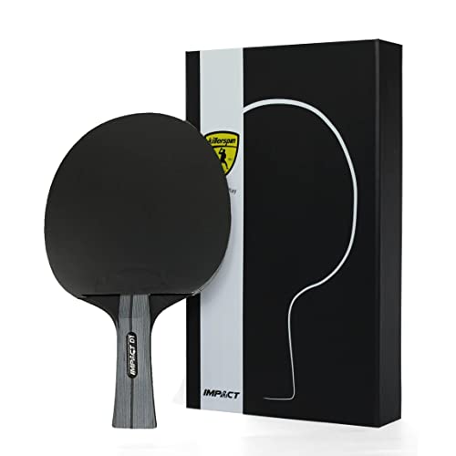 Killerspin Impact D1 SmartGrip, Table Tennis Paddles, Table Tennis Racket, Ping Pong Paddle Case, Table Tennis Equipment for Beginners / Intermediates, 5-ply Wood, 6mm Thick Blade