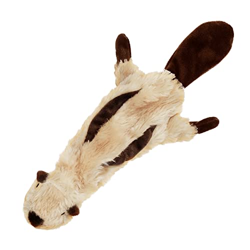 Best Pet Supplies 2-in-1 Stuffless Squeaky Dog Toys with Soft, Durable Fabric for Small, Medium, and Large Pets, No Stuffing for Indoor Play, Supports Active Biting and Play - Squirrel, Small