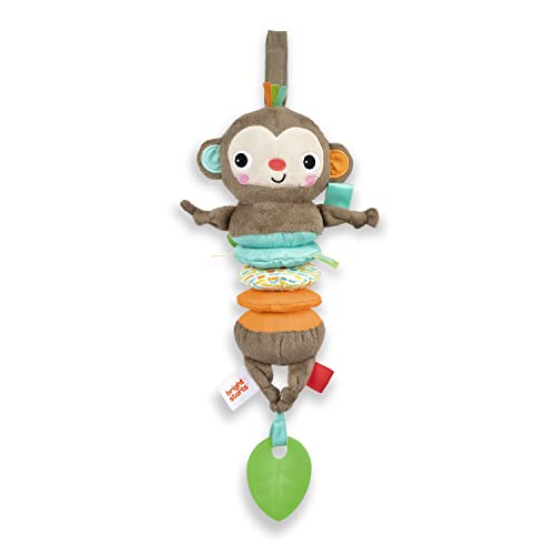 Bright Starts Pull, Play & Boogie Musical Activity Toy for Stroller - Monkey - Unisex, Newborn +