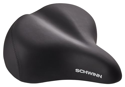 Schwinn Commute Plus Foam Plush Bike Saddle, Black