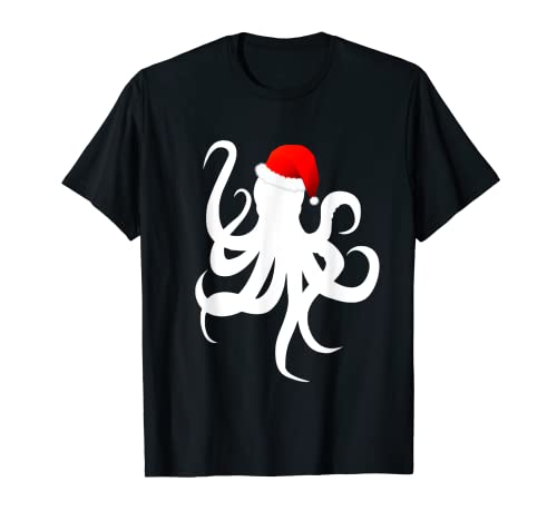 Christmas Pajama Shirt - Christmas Octopus Gift Tee T-Shirt