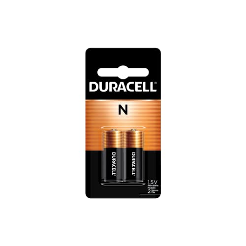 Duracell N 1.5V Alkaline Battery, 2 Count Pack, N 1.5 Volt Alkaline Battery, Long-Lasting for Medical Devices, Key Fobs, GPS Trackers, and More