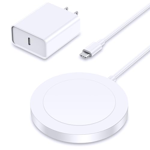 Magnetic Wireless Charger: Mag-Safe iPhone Charging Pad Compatible with iPhone 15 Pro Max Plus 14 Pro Max Plus 13 Pro Max 12 Pro Max - Mag Charger Pad for AirPods Pro 3 2 with 20W Type-C PD Adapter