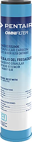 Pentair OMNIFilter GAC1 Carbon Water Filter, 10-Inch, Under Sink Granular Activated Carbon Replacement Cartridge, 10' x 2.5', 20 Micron, White