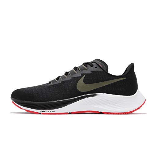 Nike Men's Air Zoom Pegasus 37 Running Shoes Black/Medium Olive-Olive Aura 10 M US