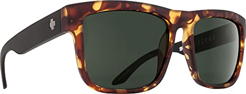 Spy Optic Discord Square Sunglasses, Vintage Tortoise/Happy Gray/Green, 57 mm
