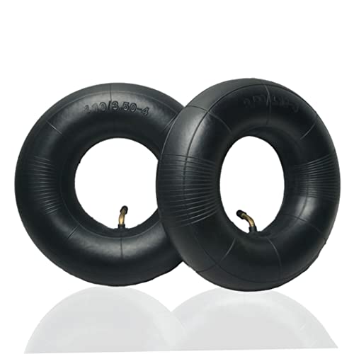 2Pcs 4.10/3.50-4' Inner Tube Tire Replacement with TR-87 Bent Valve Stem, Replacement Lawn Mower Tire Tubes,Wheelbarrow Tires,for Hand Truck tires,Tractor, Garden Carts, Mowers,Wagon,and More