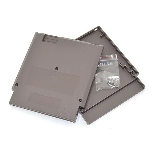 Junsi 2pcs Game Cartridge Case Replacement Shell Cover Compatible with Nintendo NES Games Card (Grey)