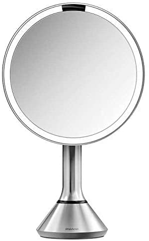 simplehuman Tabletop Mount ST3200 8” Round Sensor Mirror w/ 5x/10x Magnification