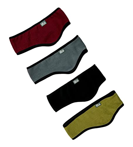 180s Winter Fleece Ear Warmers Headband for Men | Excellent for Ski Running Cycling (Black)