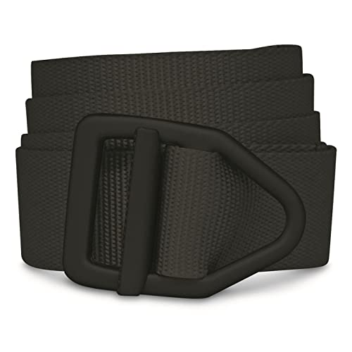 Bison Designs 38mm Wide Light Duty Belt with Black Buckle (Black, 38-Inch Maximum Waist/Medium)
