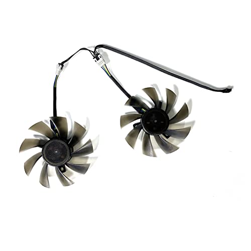 REMSEY DIY 2pcs Double Ball Bearing Fans Compatible for XFX R9 390/390X 8G RX480 RX470 Video Card Cooling Fans T129215SU 4PIN 85MM Kindly