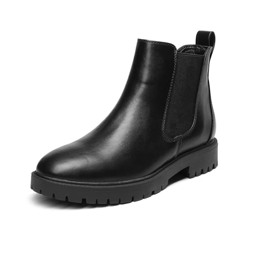 DREAM PAIRS Women's Black Boots Chelsea Ankle Booties Shoes, Size 8,DAB213