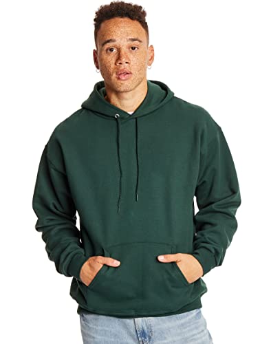 Hanes Men's Ultimate Cotton Heavyweight Pullover Hoodie Sweatshirt, Deep Forest, Large
