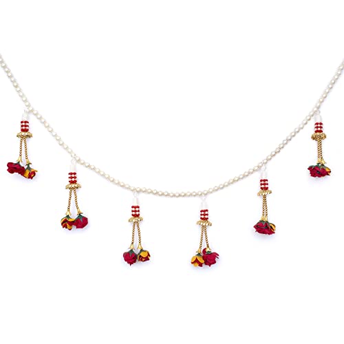 Traditional Indian Festival Decor Door Toran Bandhanwar Ethnic Tapestry Thoranam for Home Office Mandir Temple Room Wedding Welcome Garland Door Entrance Hanging Valance Latkan Decorations & Gifts