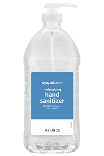 Amazon Basics Hand Sanitizer, Original Scent, Contains 62% Ethyl Alcohol, 67.60 Fl Oz (Pack of 1) (Previously Solimo