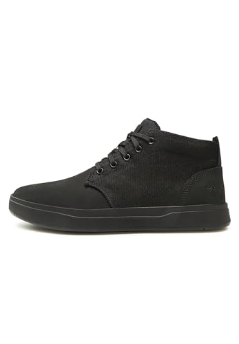 Timberland Men's Davis Square Chukka Shoe, Blackout Nubuck, 10.5