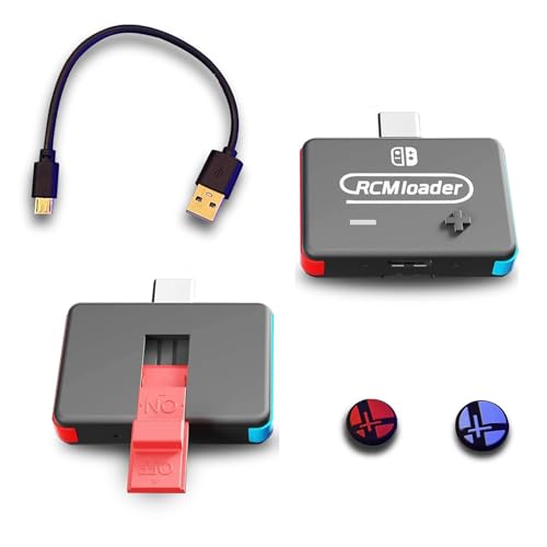 RCM Loader, Switch RCM Loader Payloads Injector Tool Sets, RCM Jig Boot into CFW for Switch, Built-in ReiNX, SX and Hekate. Plug & Play. (Upgraded Need Not Connect PC)