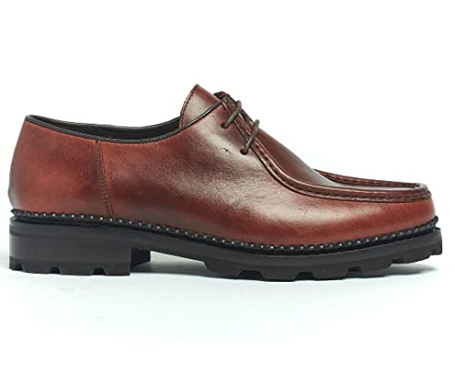 Anthony Veer Wright Moc Lace-up Shoes for Men | Goodyear Welt Construction | Ortholite Cushion Comfort Leather Footbed