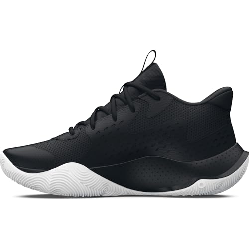 Under Armour Unisex Jet '23 Basketball Shoe, (001) Black/Metallic Gold/Metallic Gold, 10 US Men
