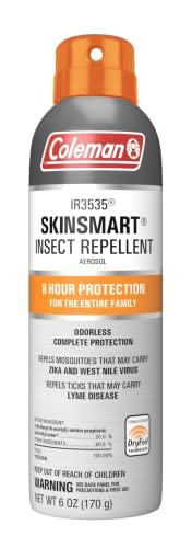 Coleman Insect Repellent Spray – SkinSmart Non-DEET Insect Repellent Spray, Protection Against Ticks, Mosquitoes, chiggers, gnats, Fleas and Flies, Ideal for Camping, Hiking, Outdoor Activities, 6oz