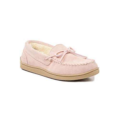 MySlipper Women's Size 11 Blush Moccasin Slippers By:MyPillow