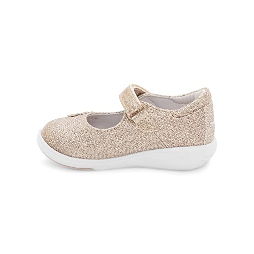 Stride Rite Girls Holly Mary Jane Flat, Rose Gold, 11 Little Kid