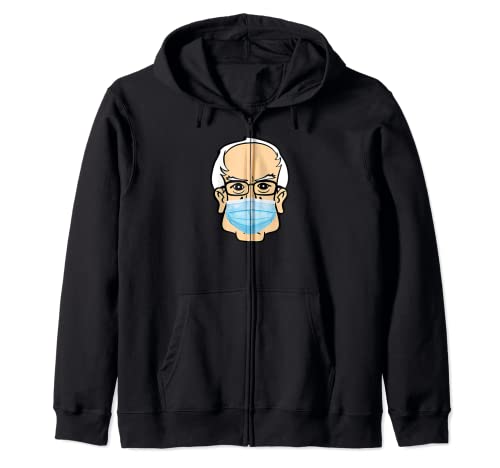 Funny Bernie Mittens meme inauguration Day Designs Zip Hoodie