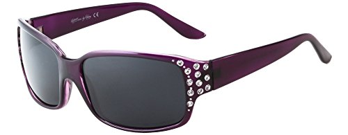 Polarized Sunglasses for Women - Premium Lavender Fashion Sunglasses - HZ Series Diamante Womens Designer Sunglasses